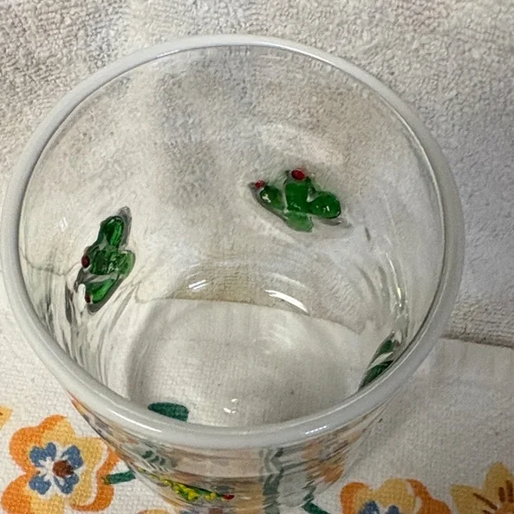 Anthropologie Hand-Painted Cactus Glass  - Green Accent Icon glass - Picture 4 of 4